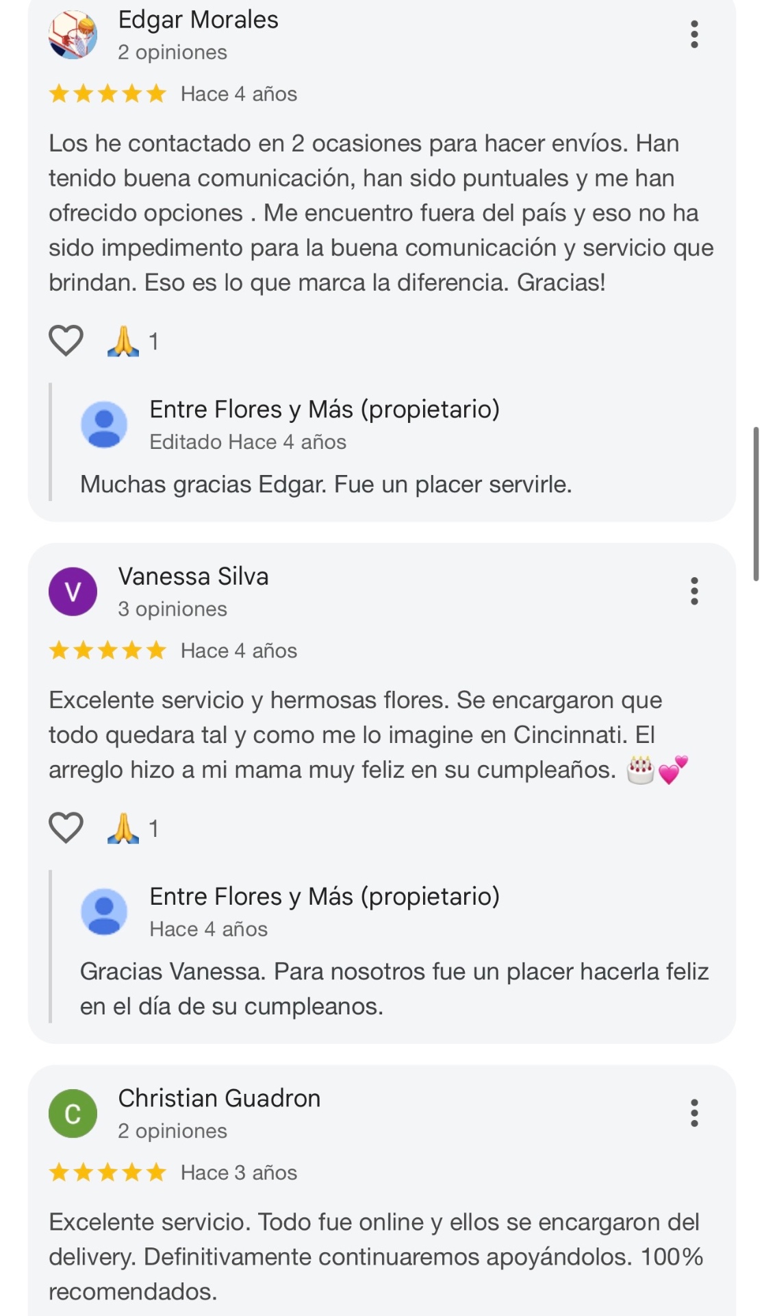 Reseñas de Edgar Morales, Vanessa Silva y Christian Guadron